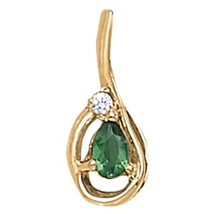 Pendants Color Pear — White Gold