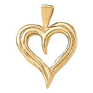 Heart Shape Pendant — White Gold