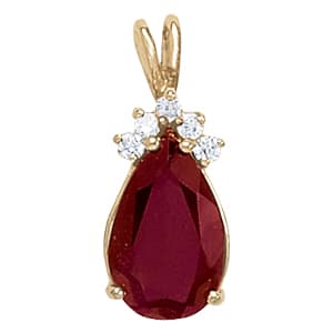 Pendants Color Pear — White Gold