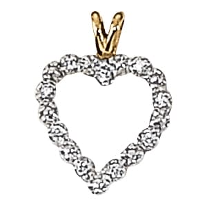 Heart Shape Pendant — White Gold
