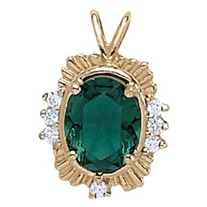 Pendants Color Oval — White Gold