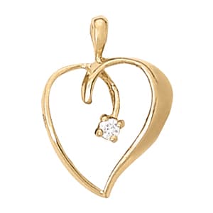 Pendants Heart — White Gold