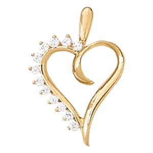 Pendants Heart — White Gold