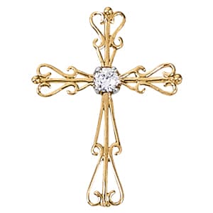 Pendants Religious Crosses — White Gold