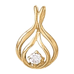 Pendants Solitaires — White Gold