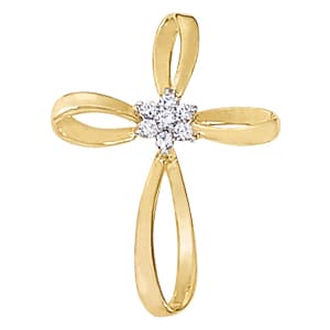 Pendants Religious Crosses — White Gold