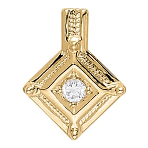 Pendants Solitaires Matching 40172 — White Gold