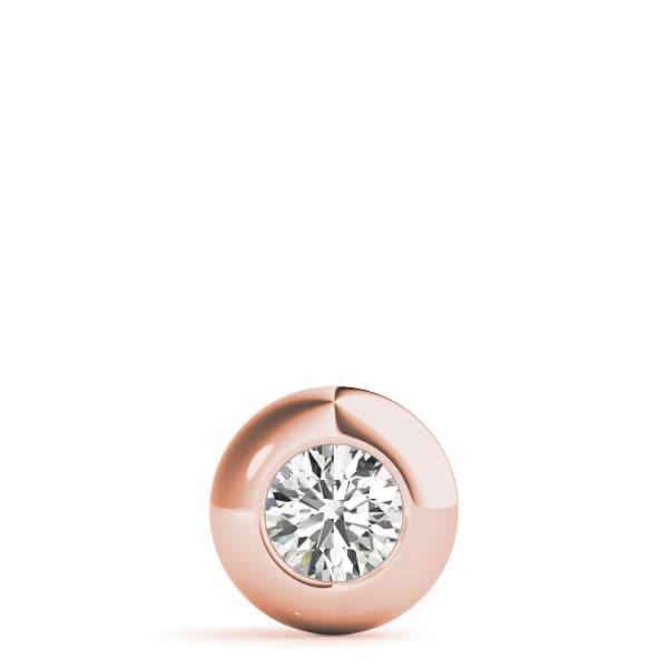 Solitaire Bezel Set Pendant (0.2 ct. tw.), On hand view in rose gold