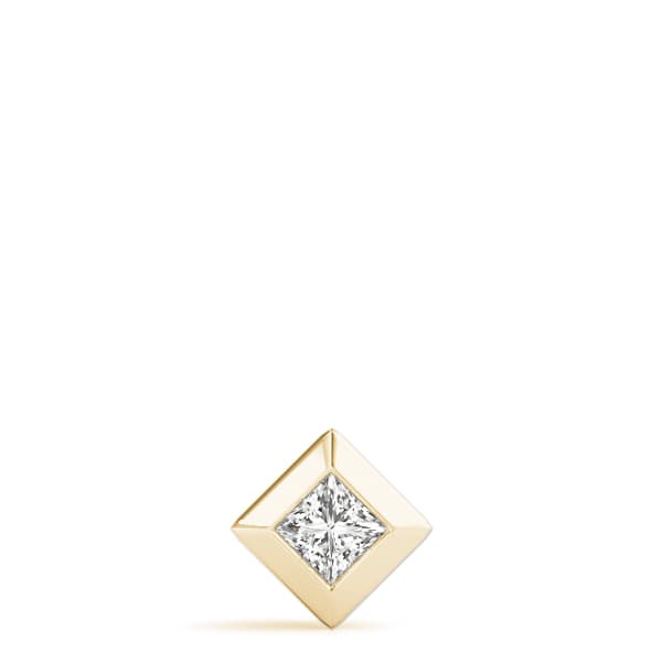 Solitaire Pendant (1/2 ct. tw.), On hand view in yellow gold