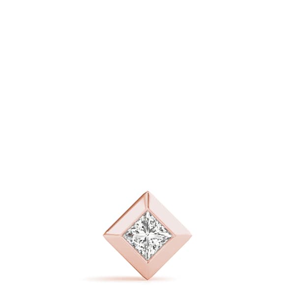 Solitaire Pendant (1/2 ct. tw.), On hand view in rose gold