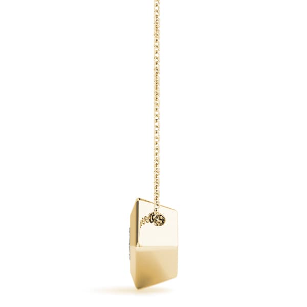 Solitaire Pendant (1/2 ct. tw.), Side view in yellow gold