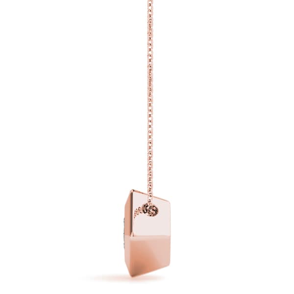 Solitaire Pendant (1/2 ct. tw.), Side view in rose gold