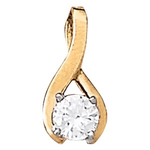 Pendants Solitaires — White Gold