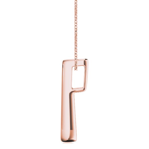 3-Stone Drop Pendant (1/2 ct. tw.), Side view in rose gold