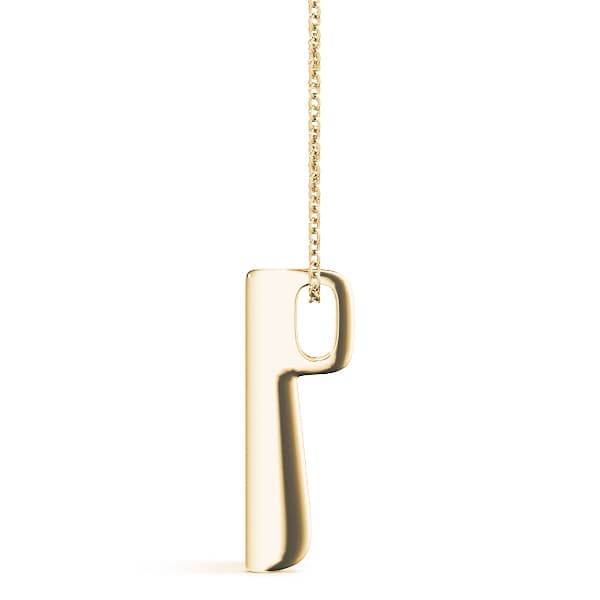 3 Stone Pendant (1/4 ct. tw.), Side view in yellow gold