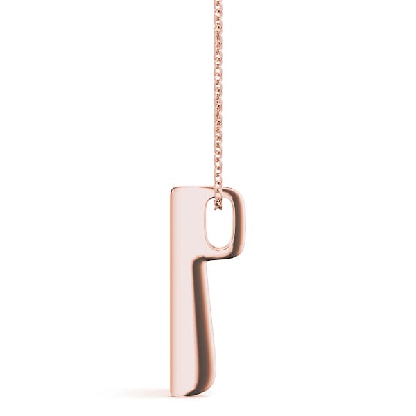3 Stone Pendant (1/4 ct. tw.), Side view in rose gold