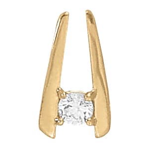 Solitaire Gold Pendants — White Gold