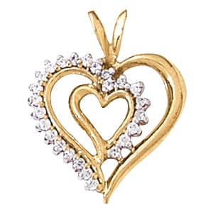 Pendants Heart — White Gold