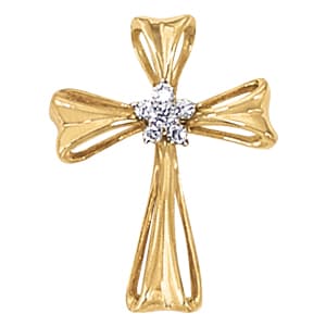 Cross Pendant — White Gold