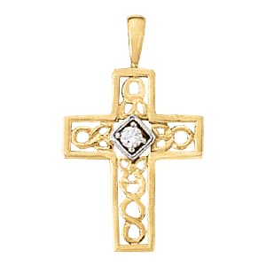 Pendants Religious Crosses — White Gold