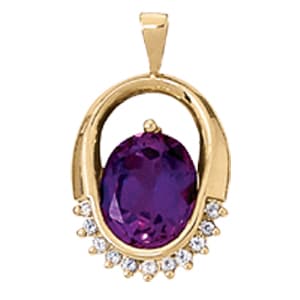 Pendants Color Oval Matching 40215 — White Gold