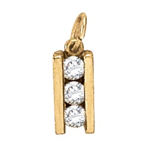 3-Stone Gold Pendants — View 1