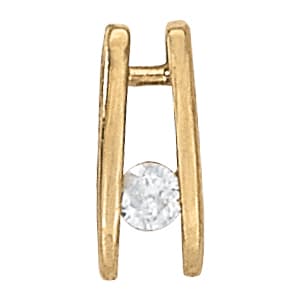 Pendants Solitaires — White Gold