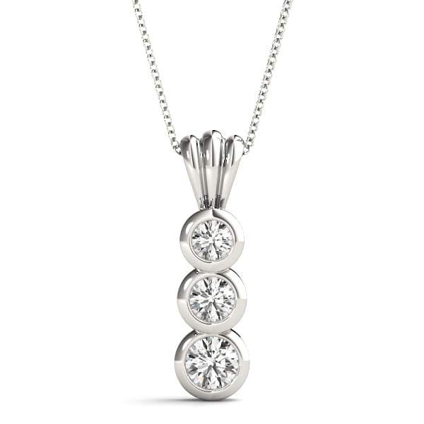 Pendants 3 Stone — 1/2 CT — View 1