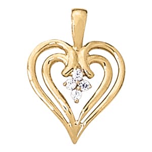 Pendants Heart — White Gold
