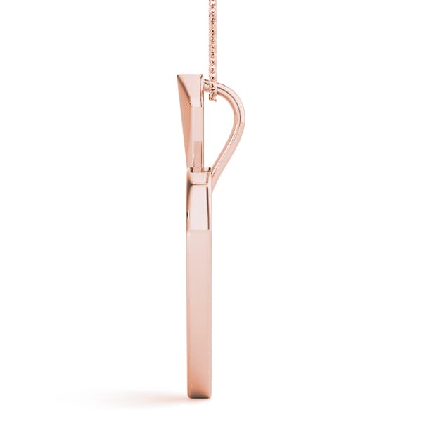 Heart Pendant (1/4 ct. tw.), Side view in rose gold