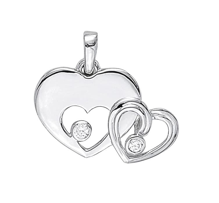 Pendants Heart — White Gold