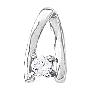 Pendants Solitaires — White Gold