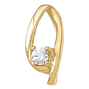 Pendants Solitaires — White Gold