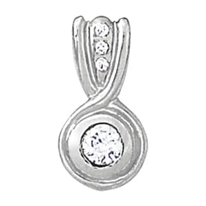 Pendants Solitaires — White Gold