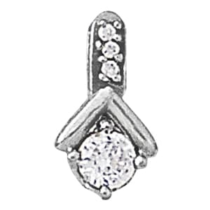 Pendants Solitaires — White Gold