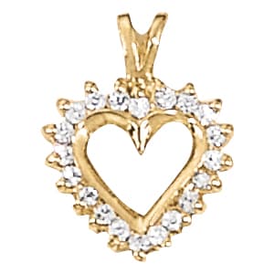 Pendants Heart — White Gold