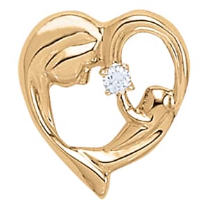 Pendants Heart — White Gold