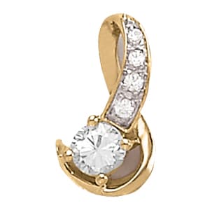 Pendants Solitaires — White Gold