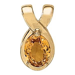 Pendants Color Oval — White Gold