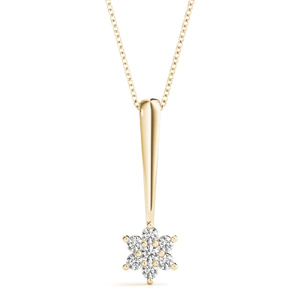 Fashion Pendant (0.15 ct. tw.), Front view in yellow gold