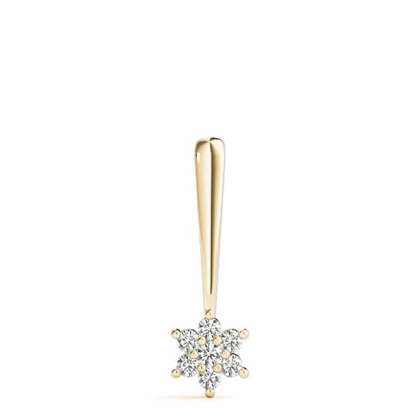 Fashion Pendant (0.15 ct. tw.), On hand view in yellow gold