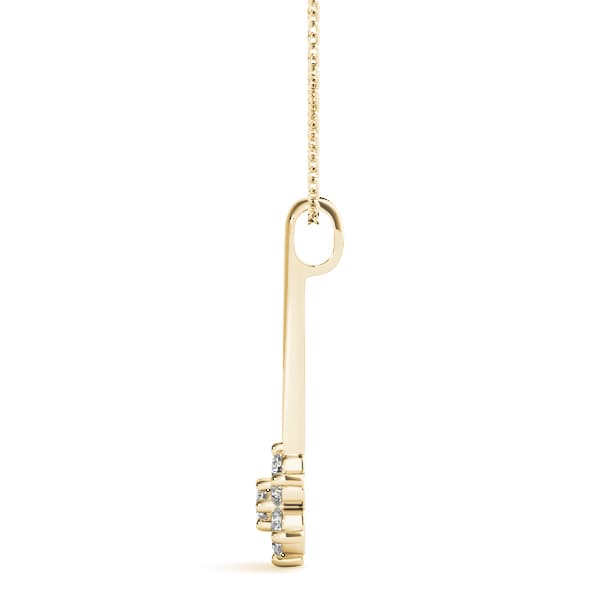 Fashion Pendant (0.15 ct. tw.), Side view in yellow gold