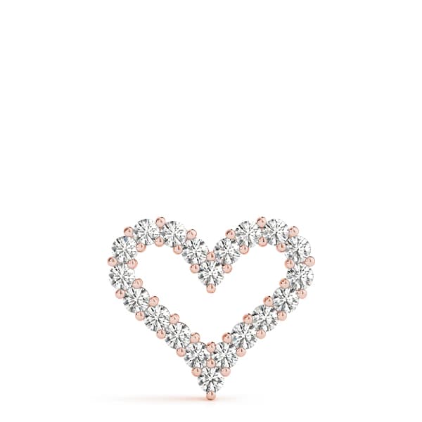 Heart Pendant (1/2 ct. tw.), On hand view in rose gold