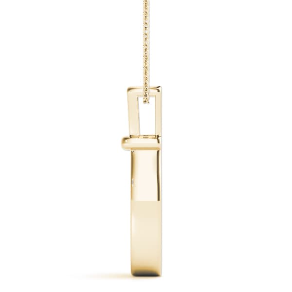 3 Stone Pendant (1/2 ct. tw.), Side view in yellow gold