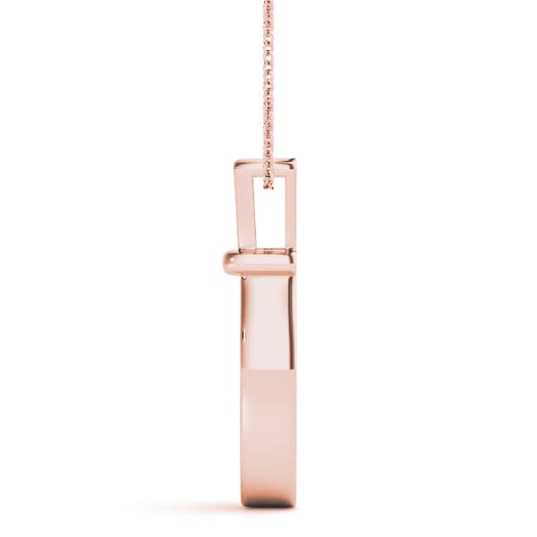 3 Stone Pendant (3/4 ct. tw.), Side view in rose gold