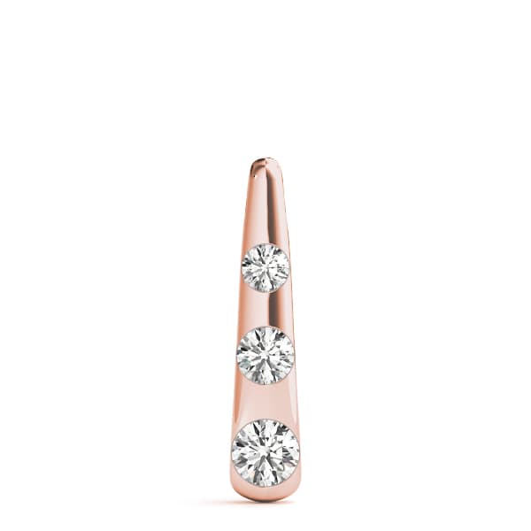 3 Stone Pendant (1/4 ct. tw.), On hand view in rose gold