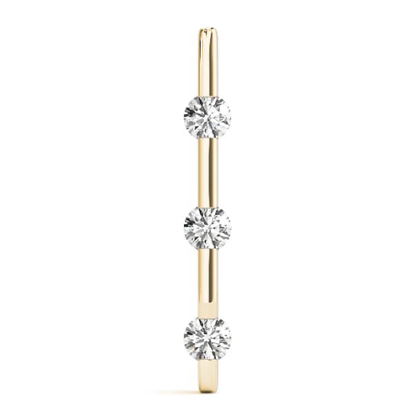3 Stone Pendant (1/4 ct. tw.), On hand view in yellow gold