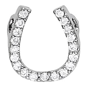 Horse Shoe Pendant — White Gold