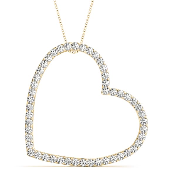 Heart Pendant (2 ct. tw.), Front view in yellow gold