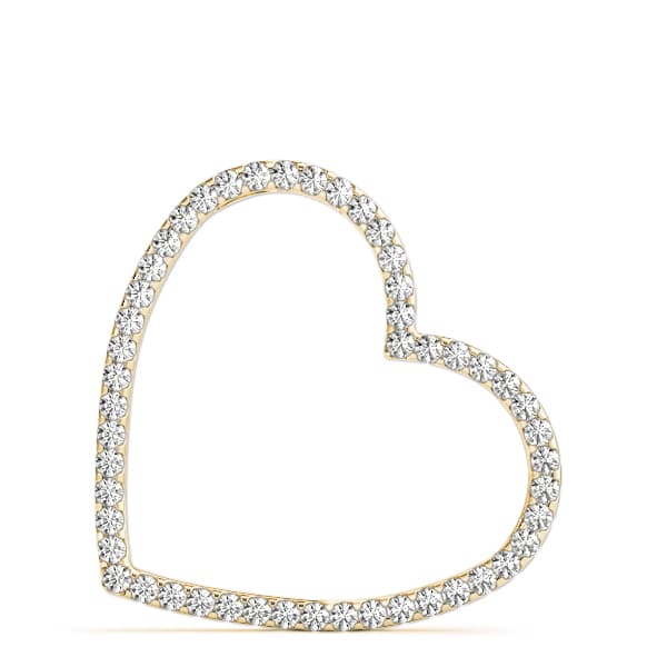 Heart Pendant (2 ct. tw.), On hand view in yellow gold